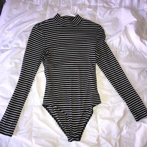 Stripe body suit